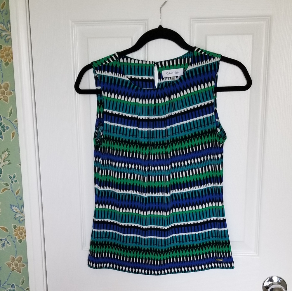 Calvin Klein Multi Color Sleeveless Top